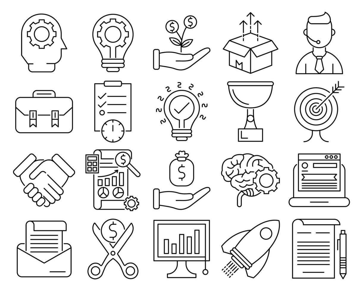 Development and startup icons, suitable for a wide range of digital creative projects. vector