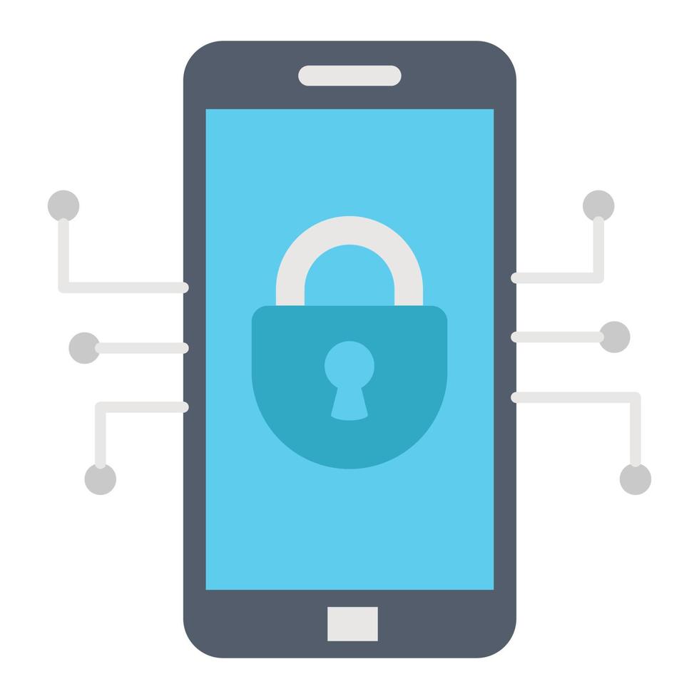 mobile security icon, suitable for a wide range of digital creative projects. vector