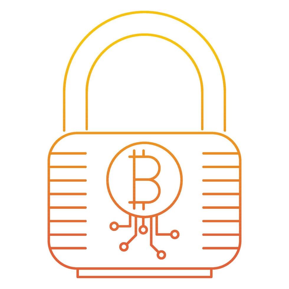 Bitcoin wallet icon, suitable for a wide range of digital creative projects. vector