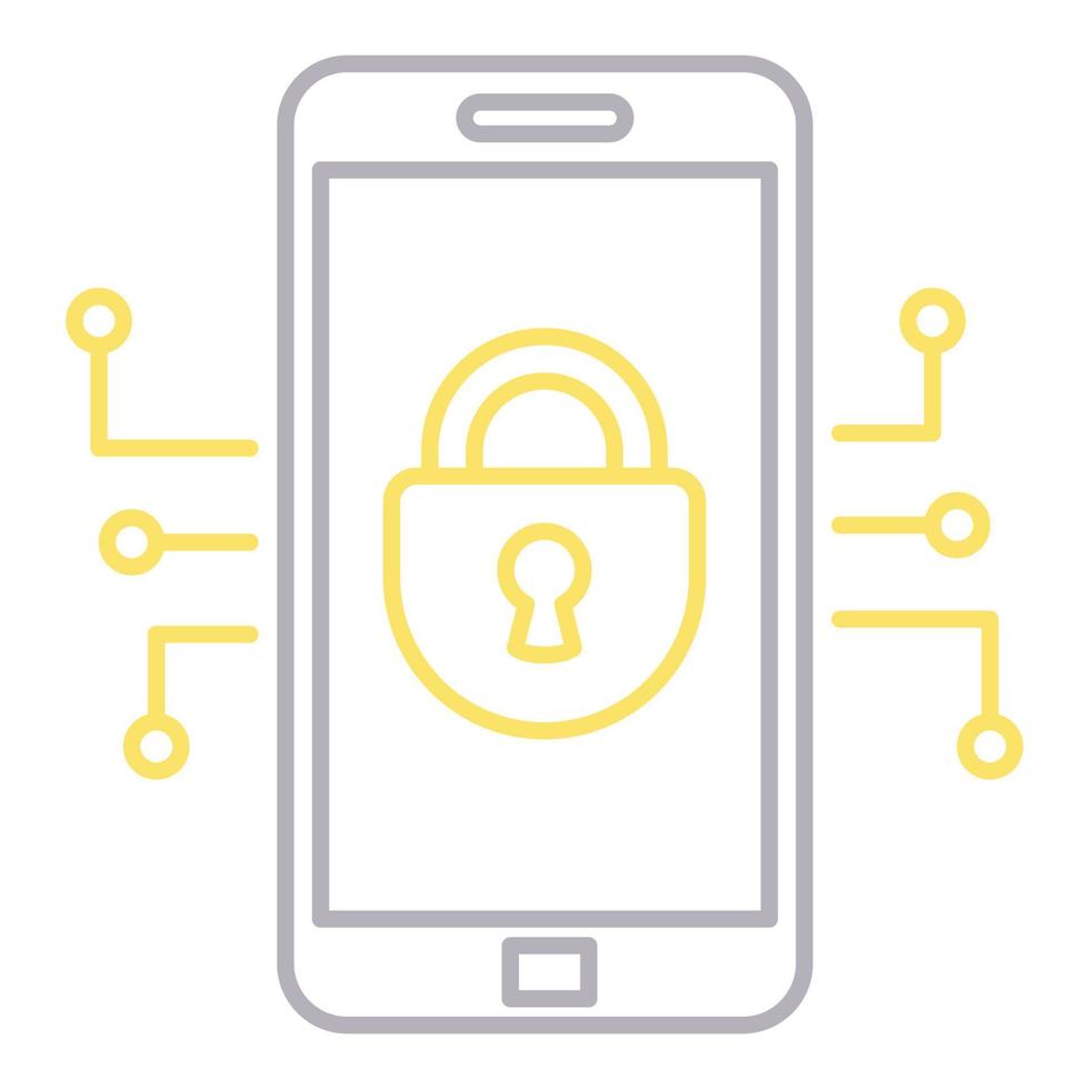 mobile security icon, suitable for a wide range of digital creative projects. vector