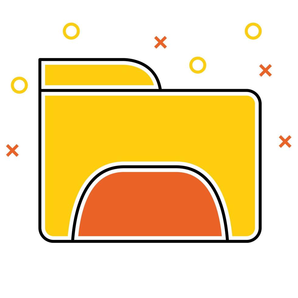 folder icon, suitable for a wide range of digital creative projects. vector