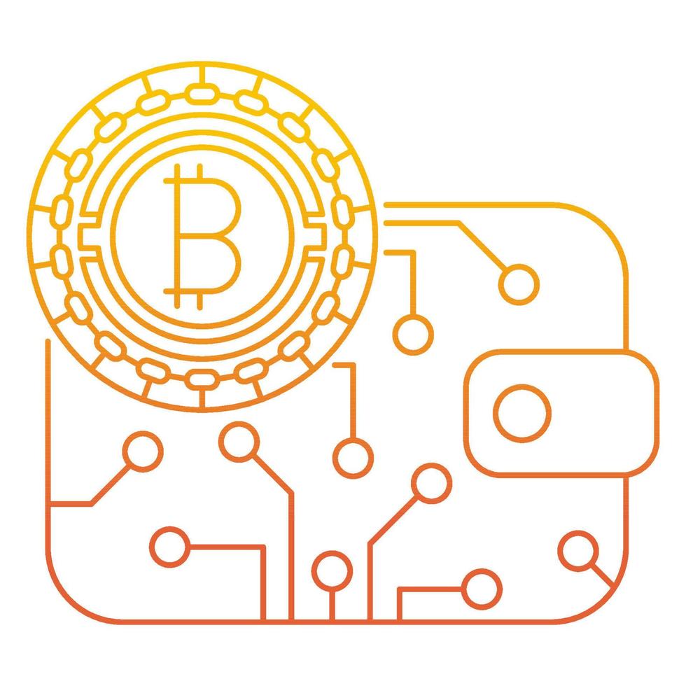 Bitcoin wallet icons, suitable for a wide range of digital creative projects. vector