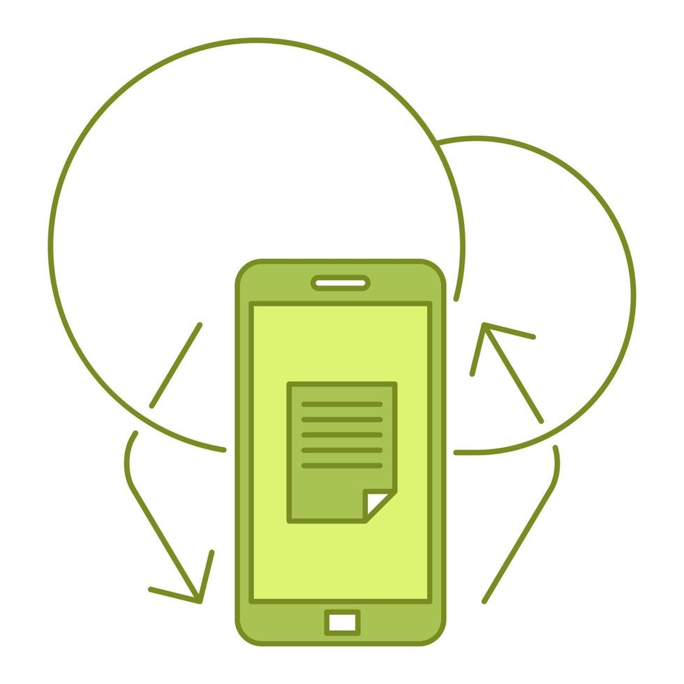 mobile app sync icon, suitable for a wide range of digital creative projects. vector