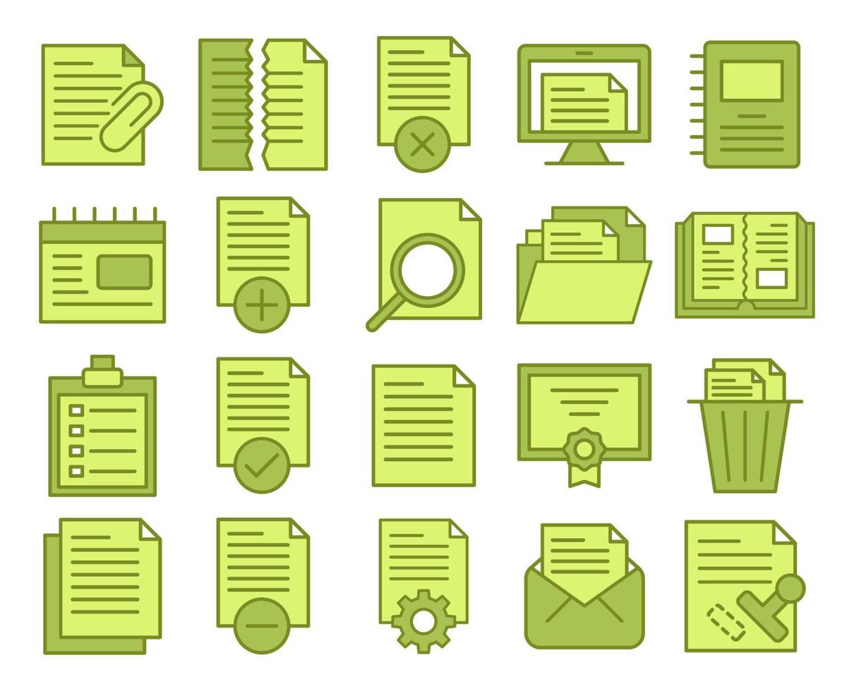 Documents icons, suitable for a wide range of digital creative projects. vector