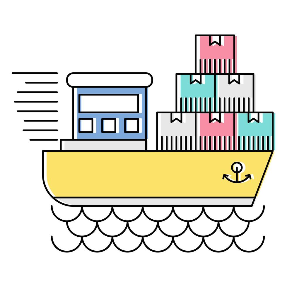 shipping icon, suitable for a wide range of digital creative projects. vector