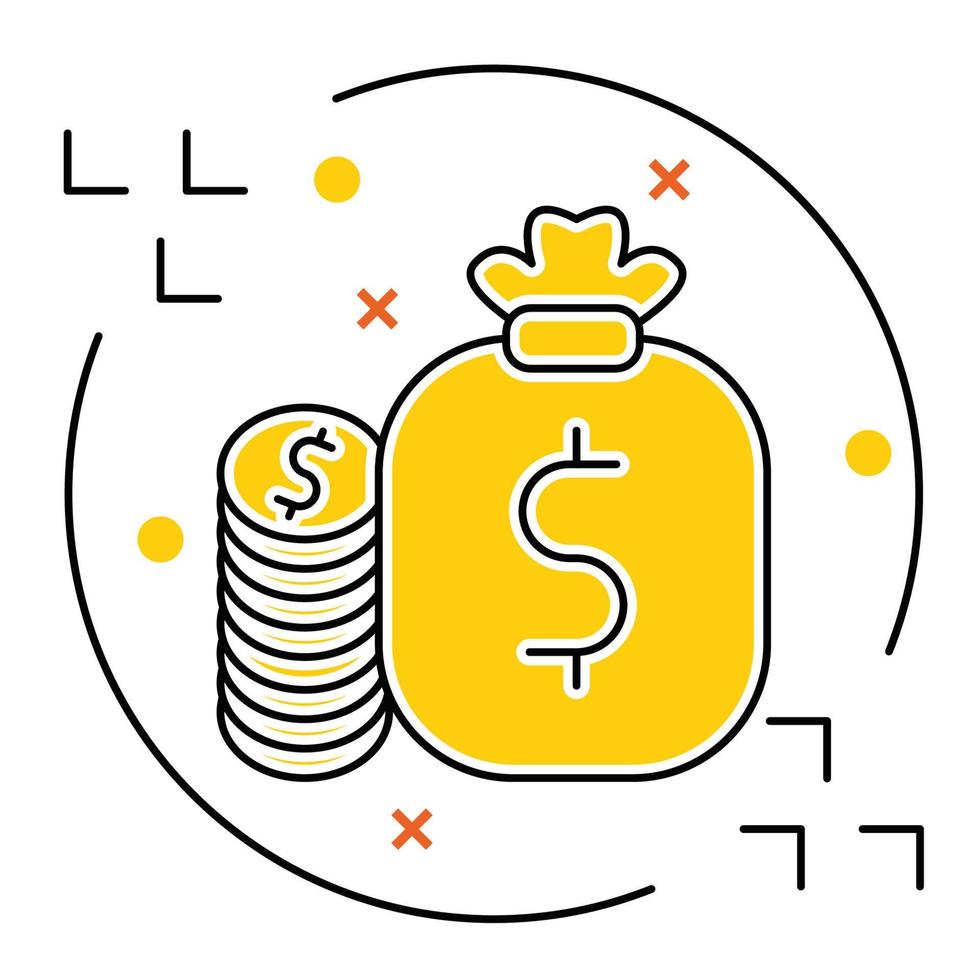 money flow icon, suitable for a wide range of digital creative projects. vector
