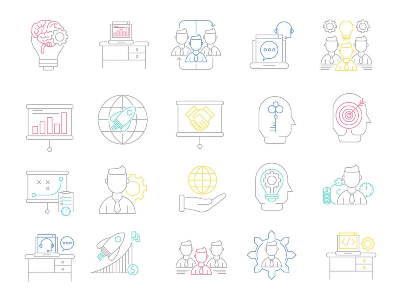 Corporate business icons, suitable for a wide range of digital creative projects. vector