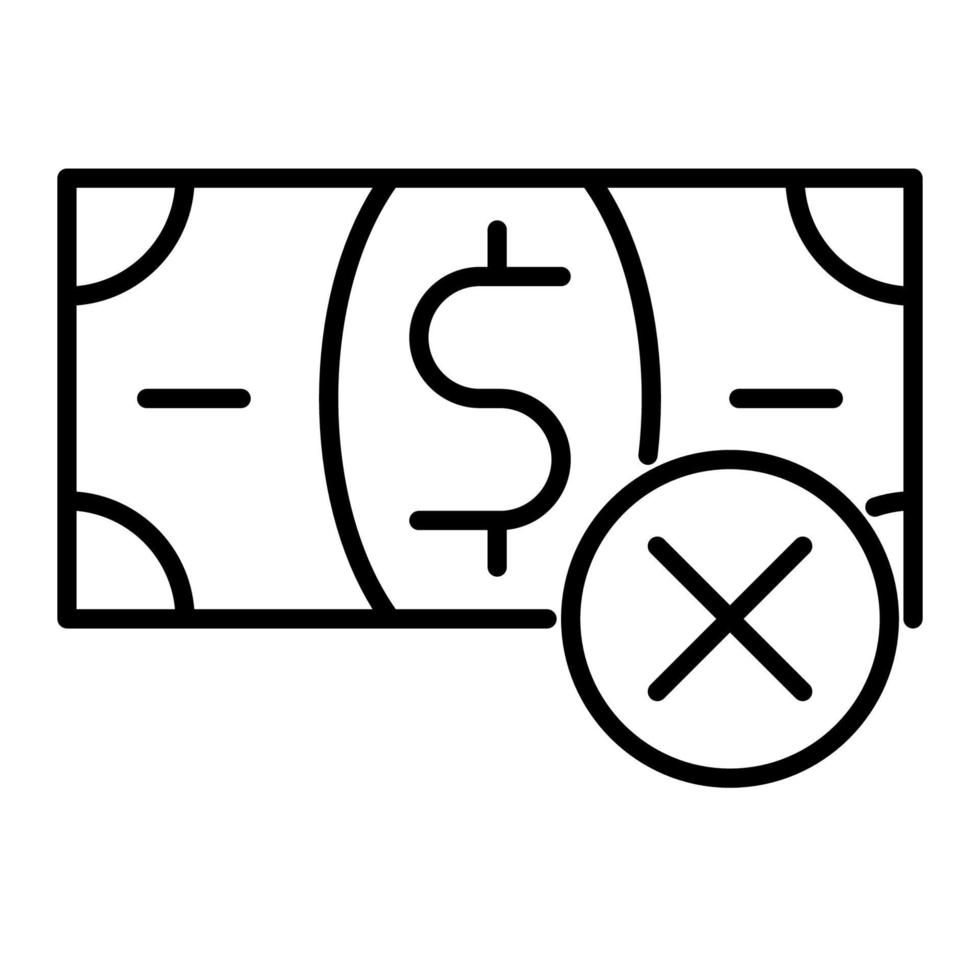 refuse money icon, suitable for a wide range of digital creative projects. vector