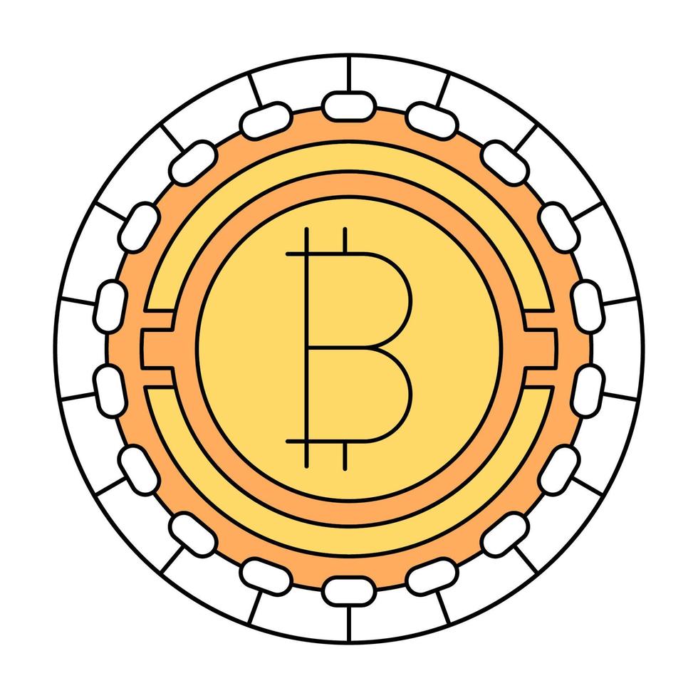 bitcoin icon, suitable for a wide range of digital creative projects. vector