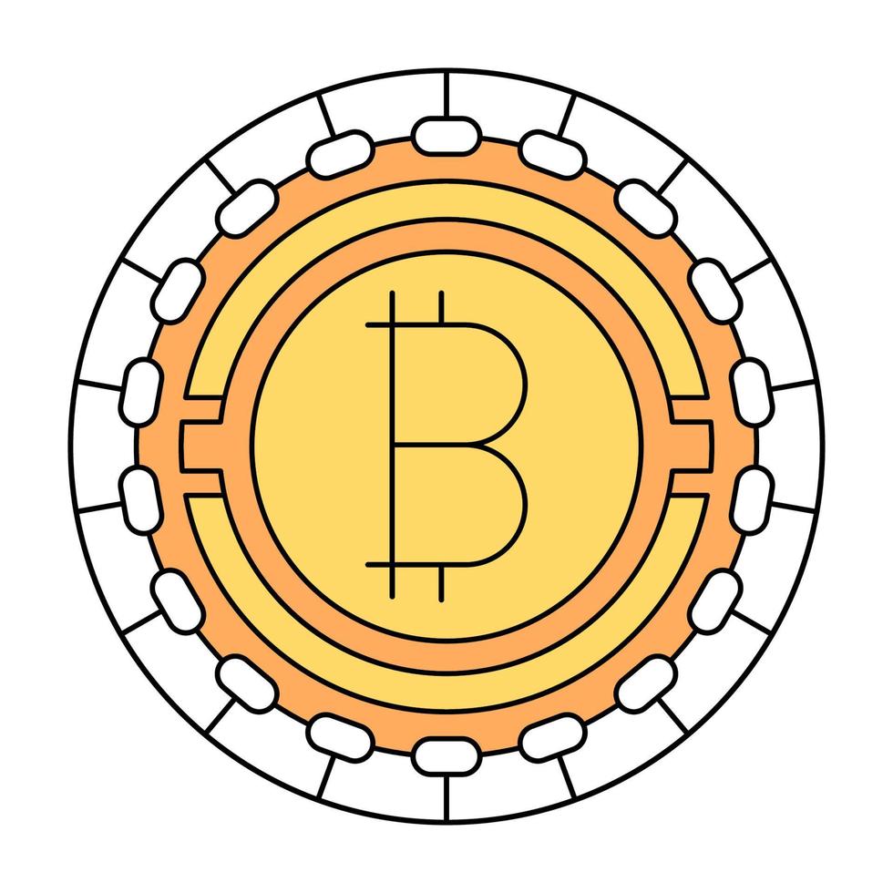 bitcoin icon, suitable for a wide range of digital creative projects. vector