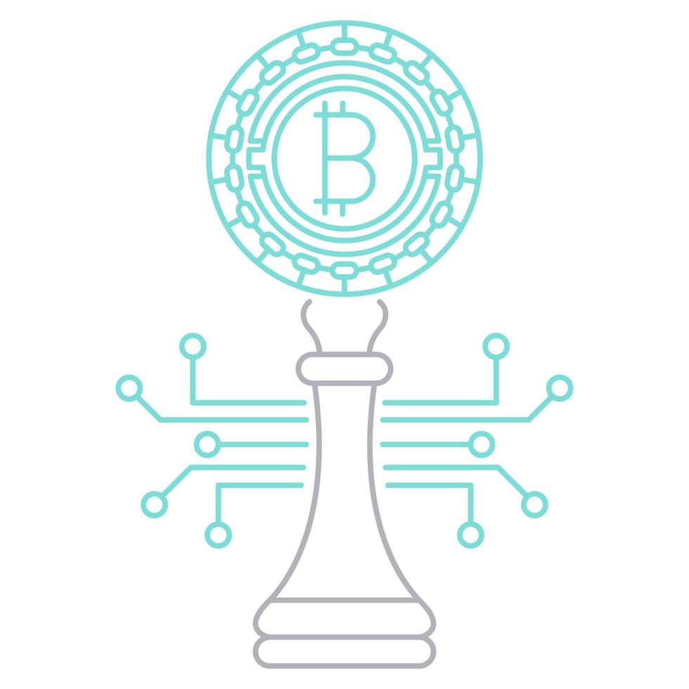 bitcoin strategy icon, suitable for a wide range of digital creative projects. vector