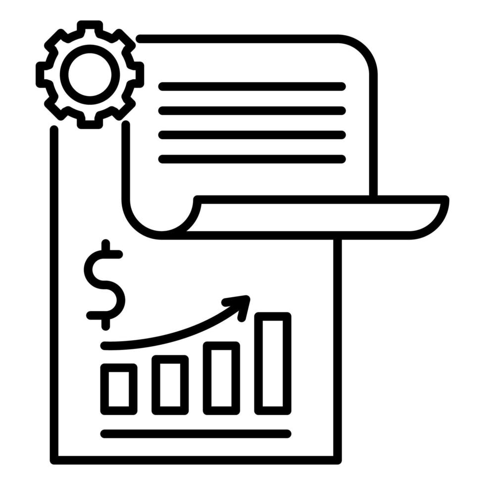 financial report icon, suitable for a wide range of digital creative projects. vector