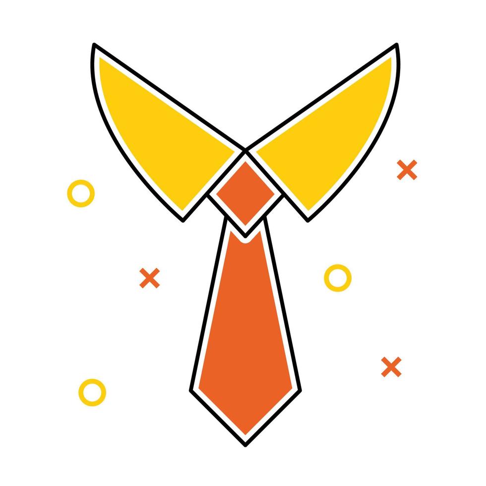 icono de corbata, adecuado para una amplia gama de proyectos creativos digitales. vector