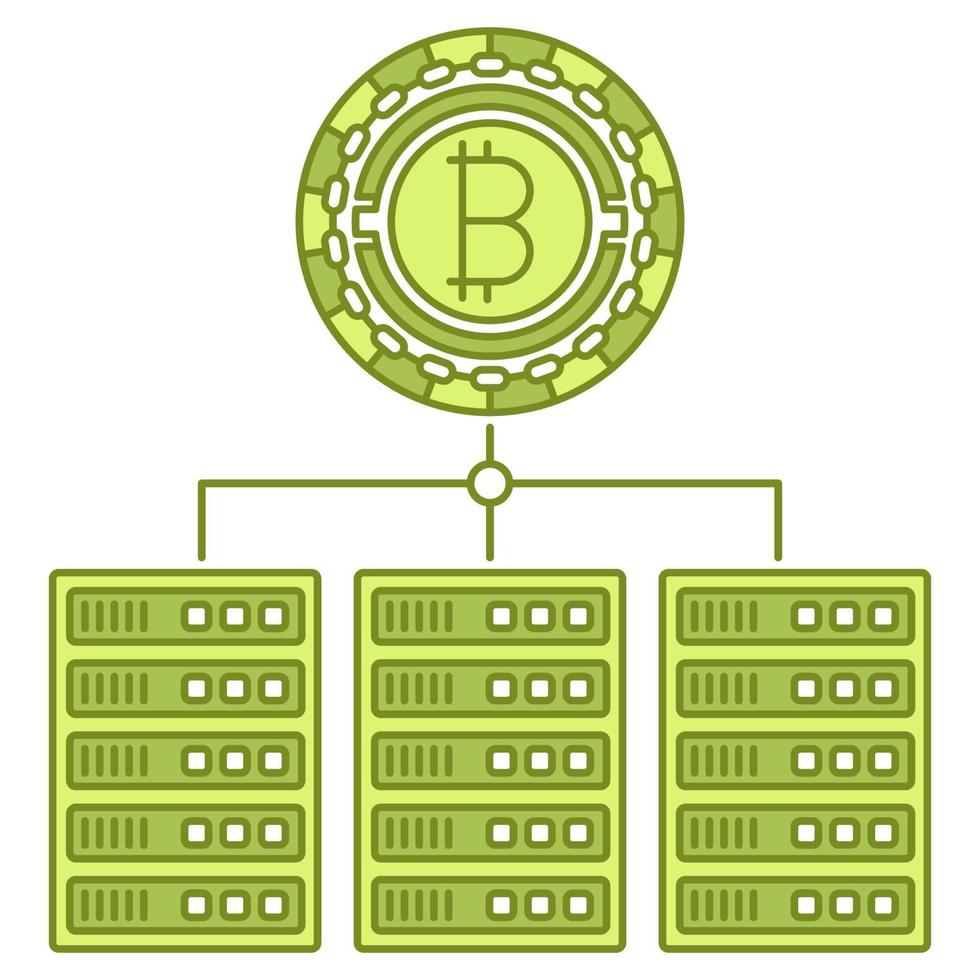 blockchain servers icon, suitable for a wide range of digital creative projects. vector