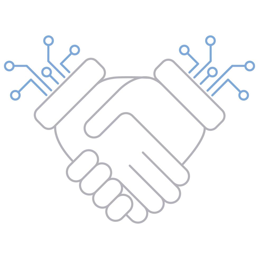 handshake icon, suitable for a wide range of digital creative projects. vector