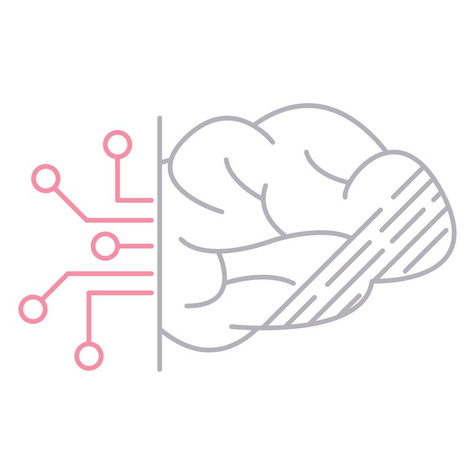 digital mind icon, suitable for a wide range of digital creative projects. vector