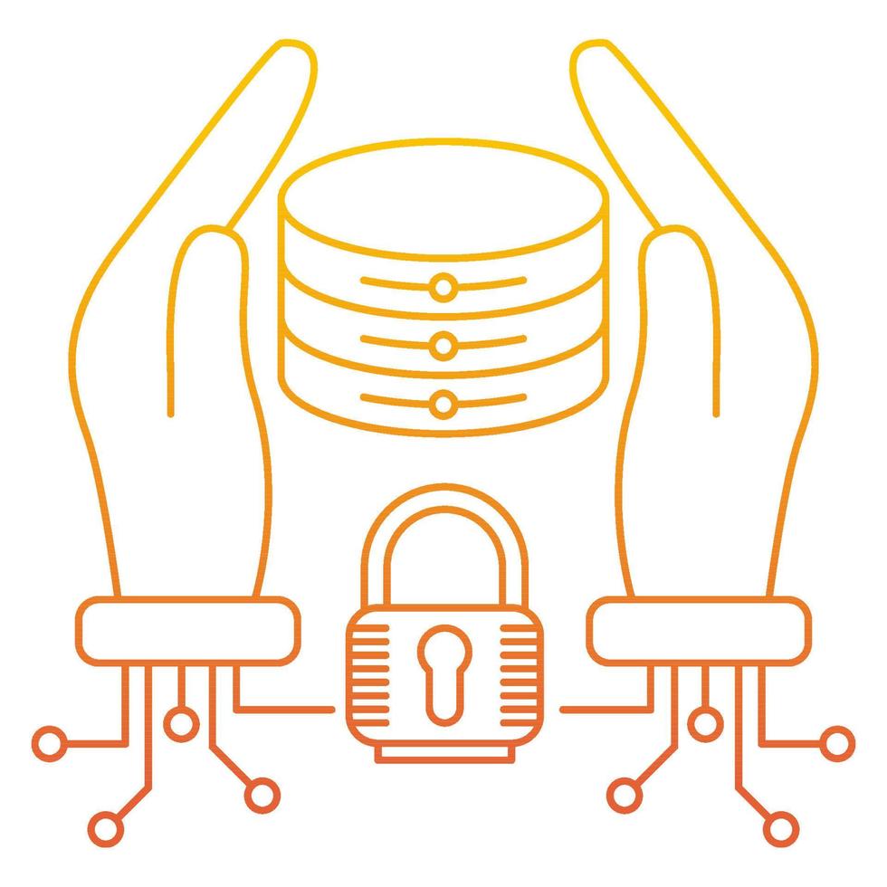 Data security icon, suitable for a wide range of digital creative projects. vector
