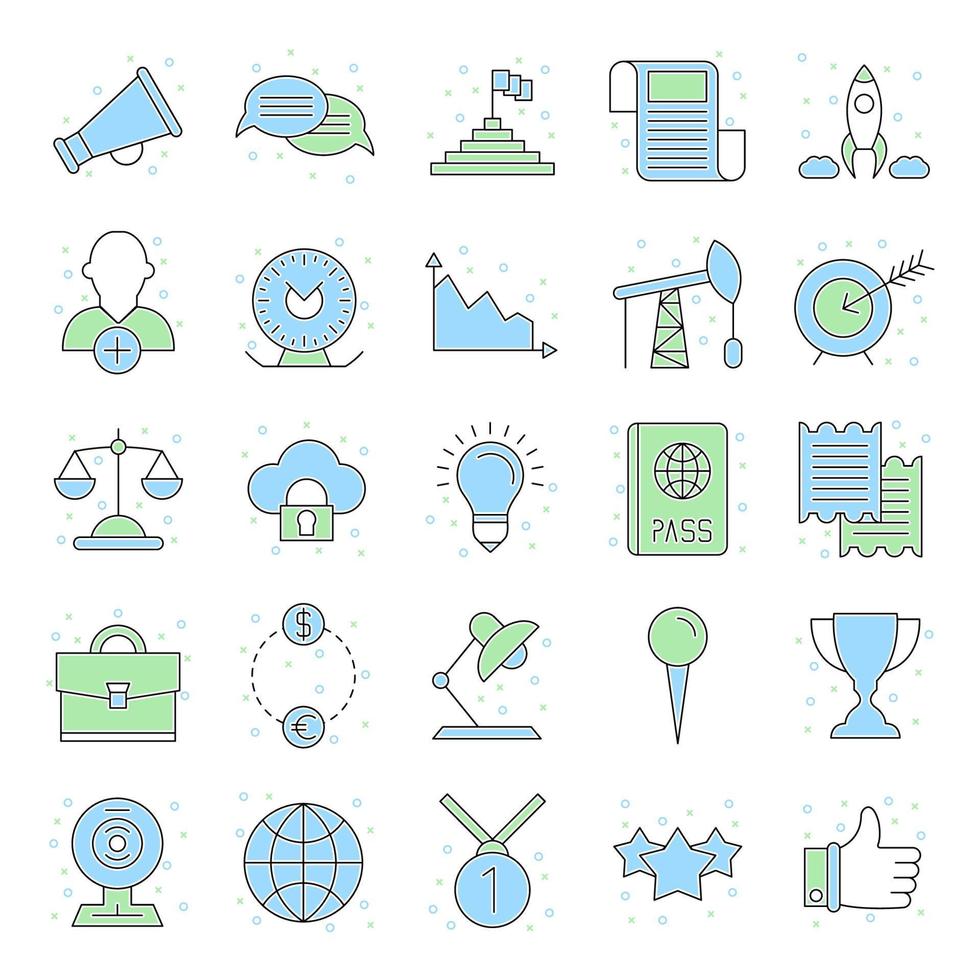 Business and finance icons, suitable for a wide range of digital creative projects. vector