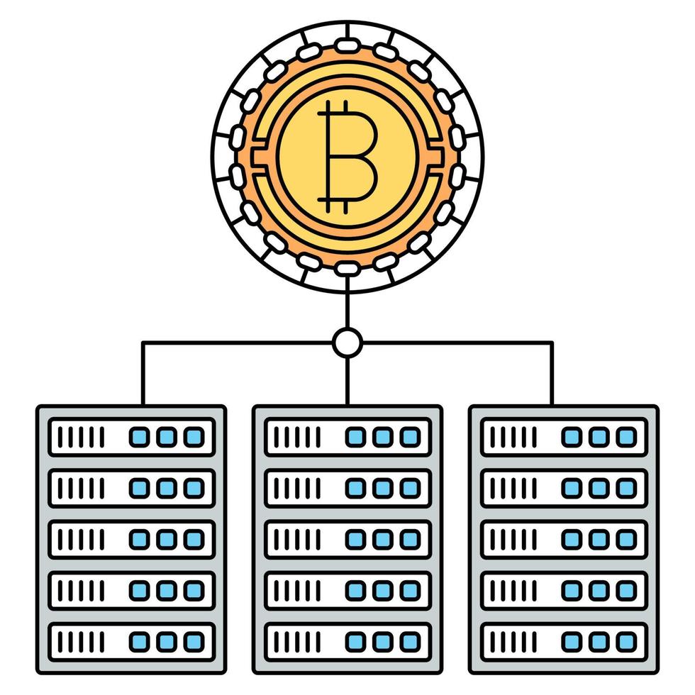 blockchain servers icon, suitable for a wide range of digital creative projects. vector