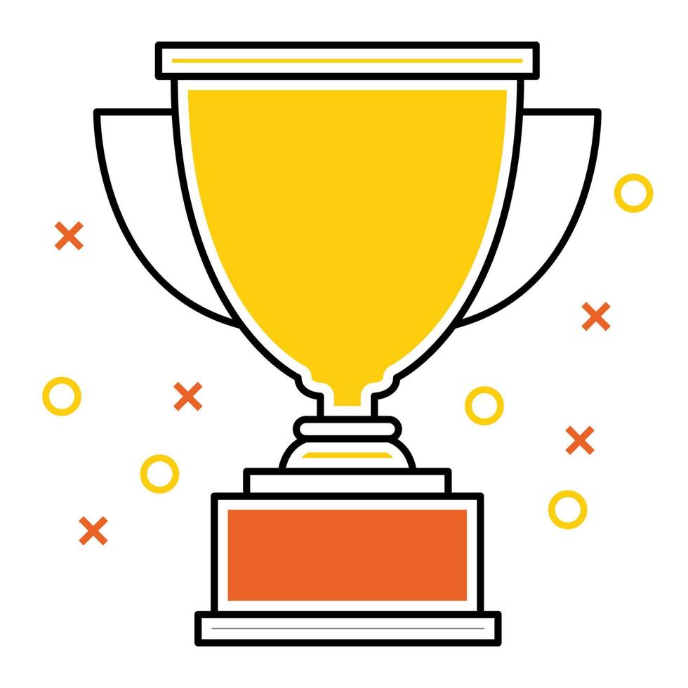 Trophy icon, suitable for a wide range of digital creative projects. vector