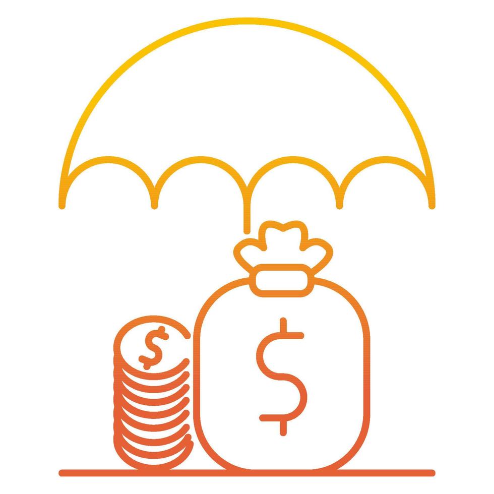 funds protection icon, suitable for a wide range of digital creative projects. vector