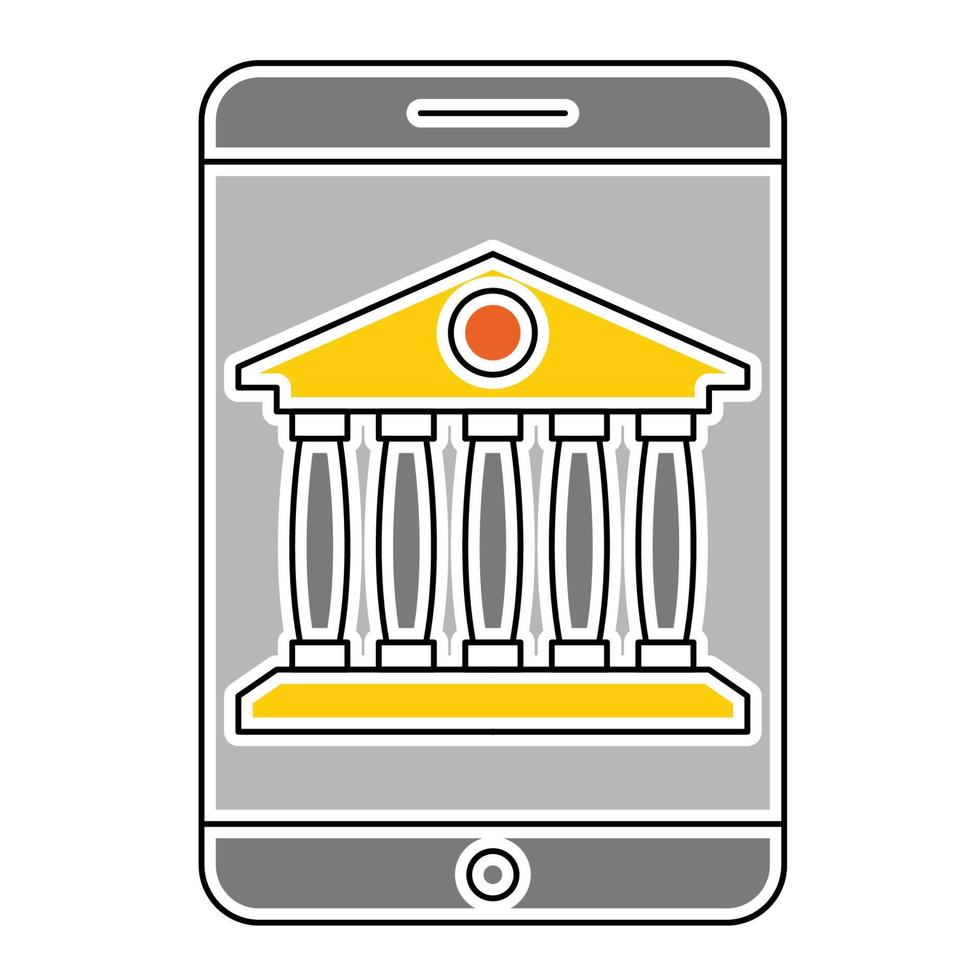 mobile banking icon, suitable for a wide range of digital creative projects. vector