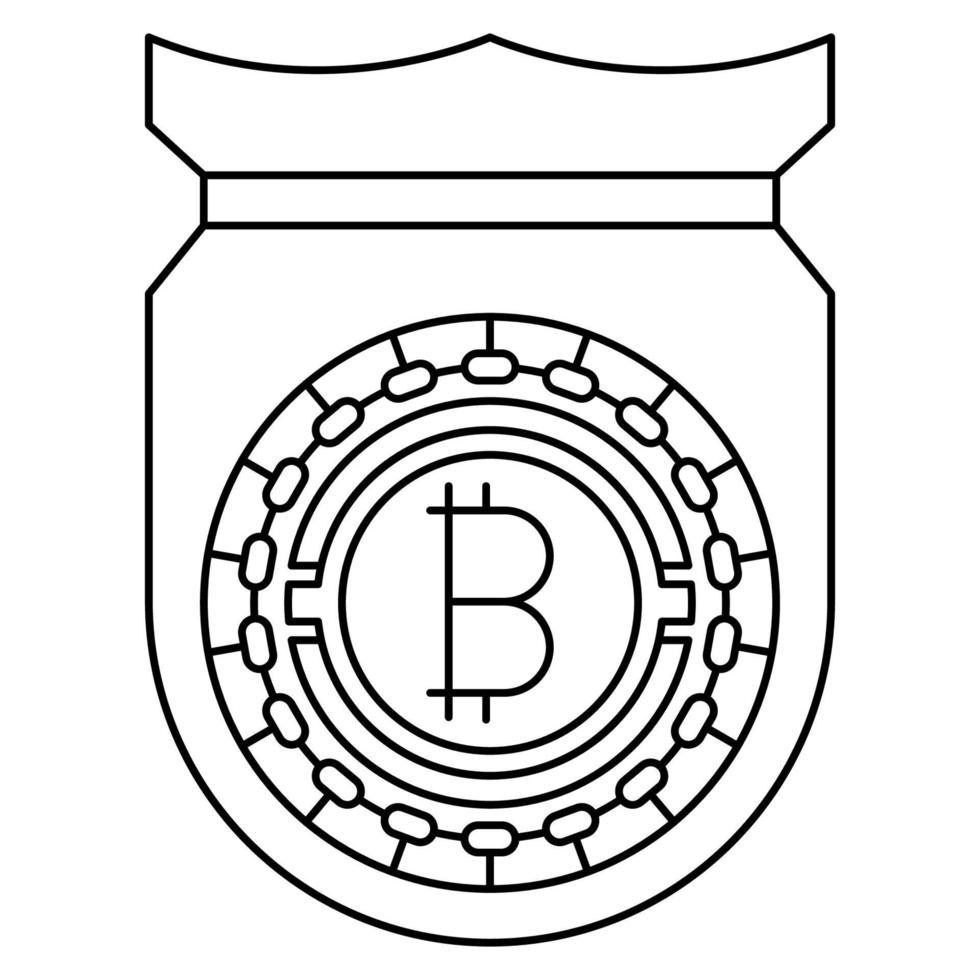 bitcoin protection icon, suitable for a wide range of digital creative projects. vector