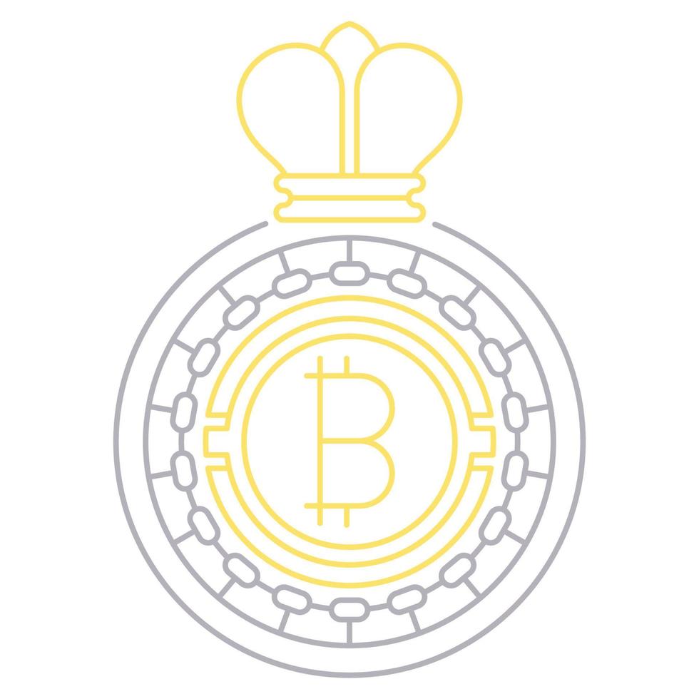 bitcoin power icon, suitable for a wide range of digital creative projects. vector