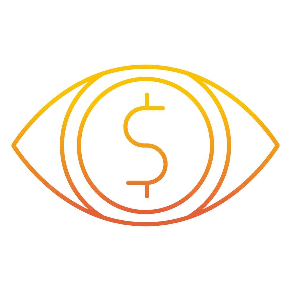 market vision icon, suitable for a wide range of digital creative projects. vector