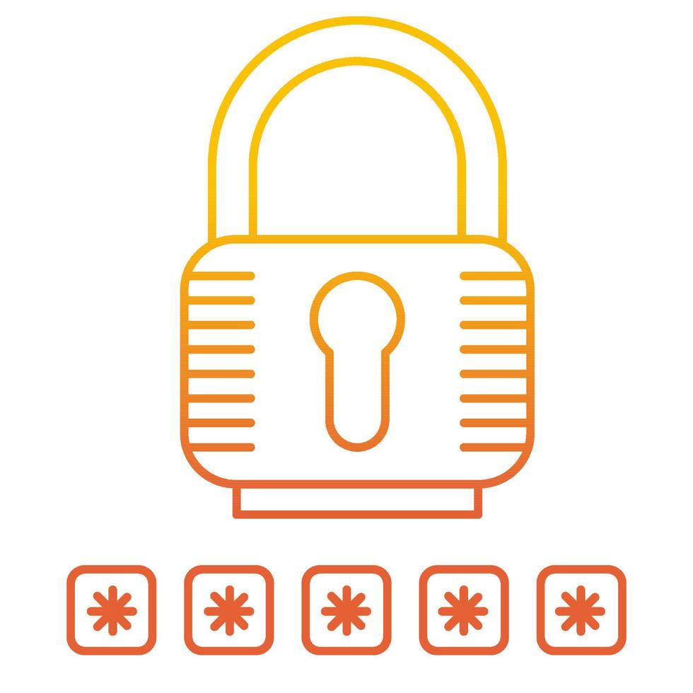 password icon, suitable for a wide range of digital creative projects. vector