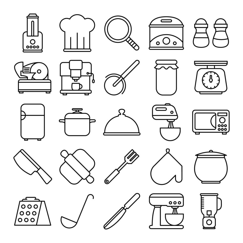 kitchenware icons, suitable for a wide range of digital creative projects. vector