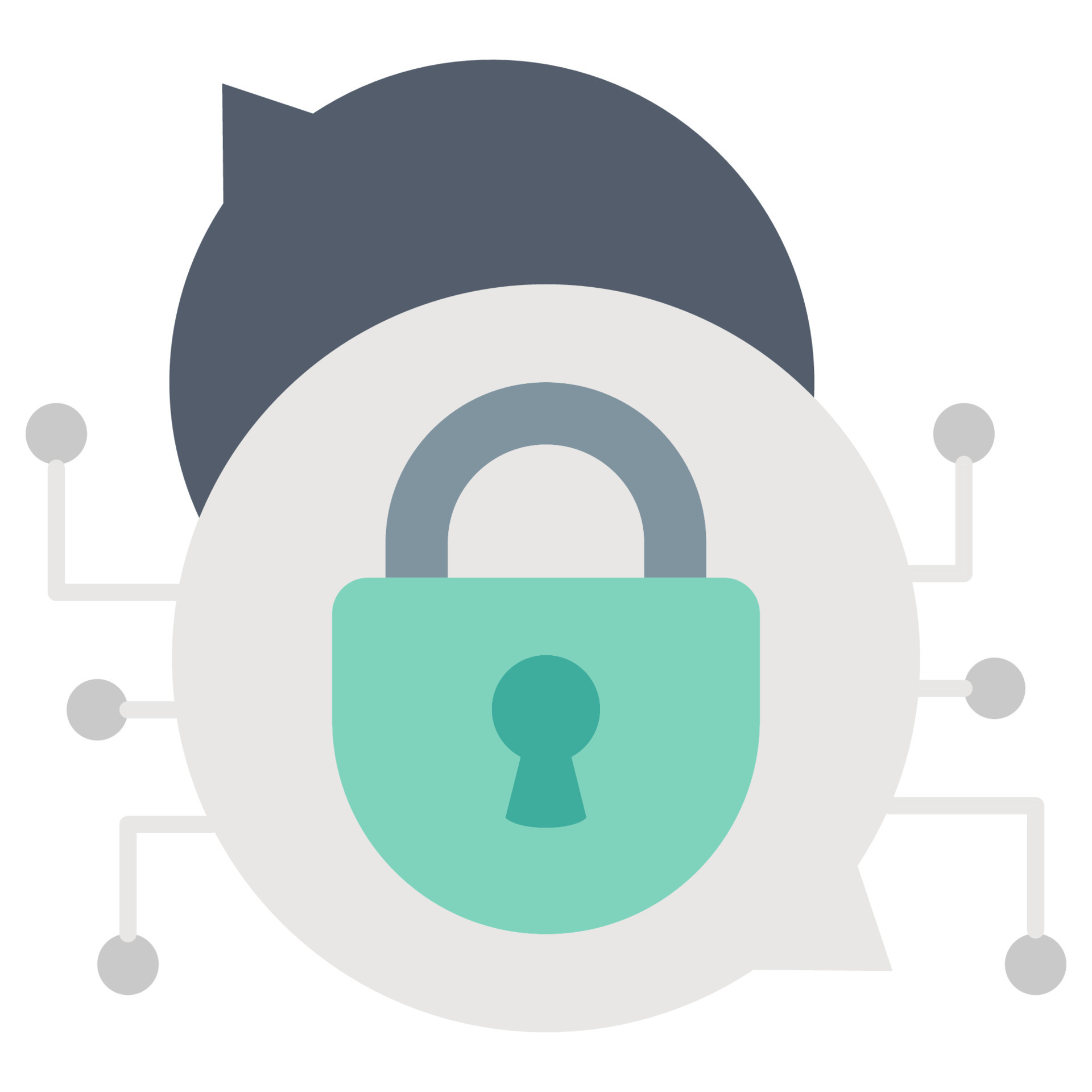 end to end encryption icon, suitable for a wide range of digital ...