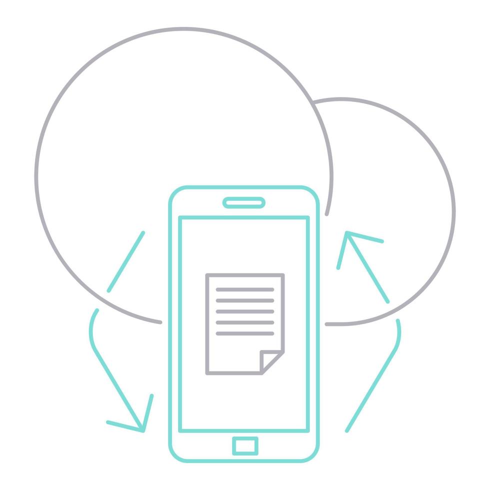 mobile app sync icon, suitable for a wide range of digital creative projects. vector