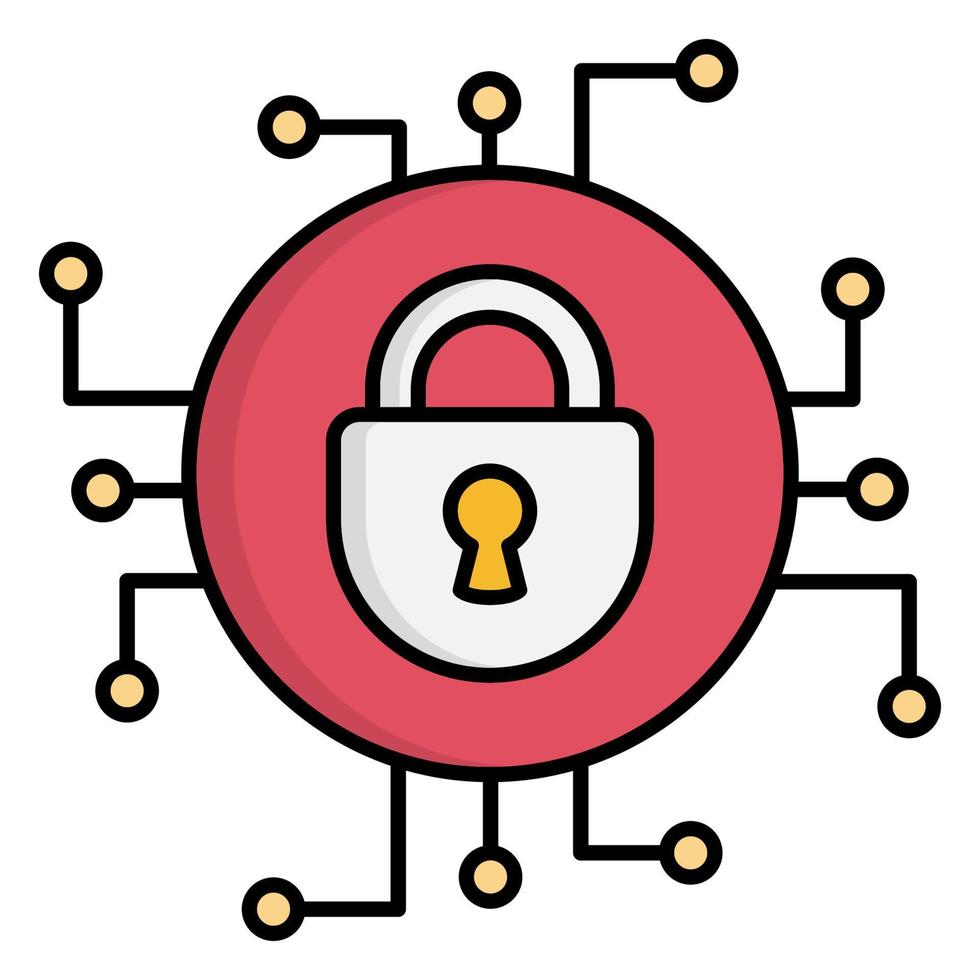 cyber security icon, suitable for a wide range of digital creative projects. vector