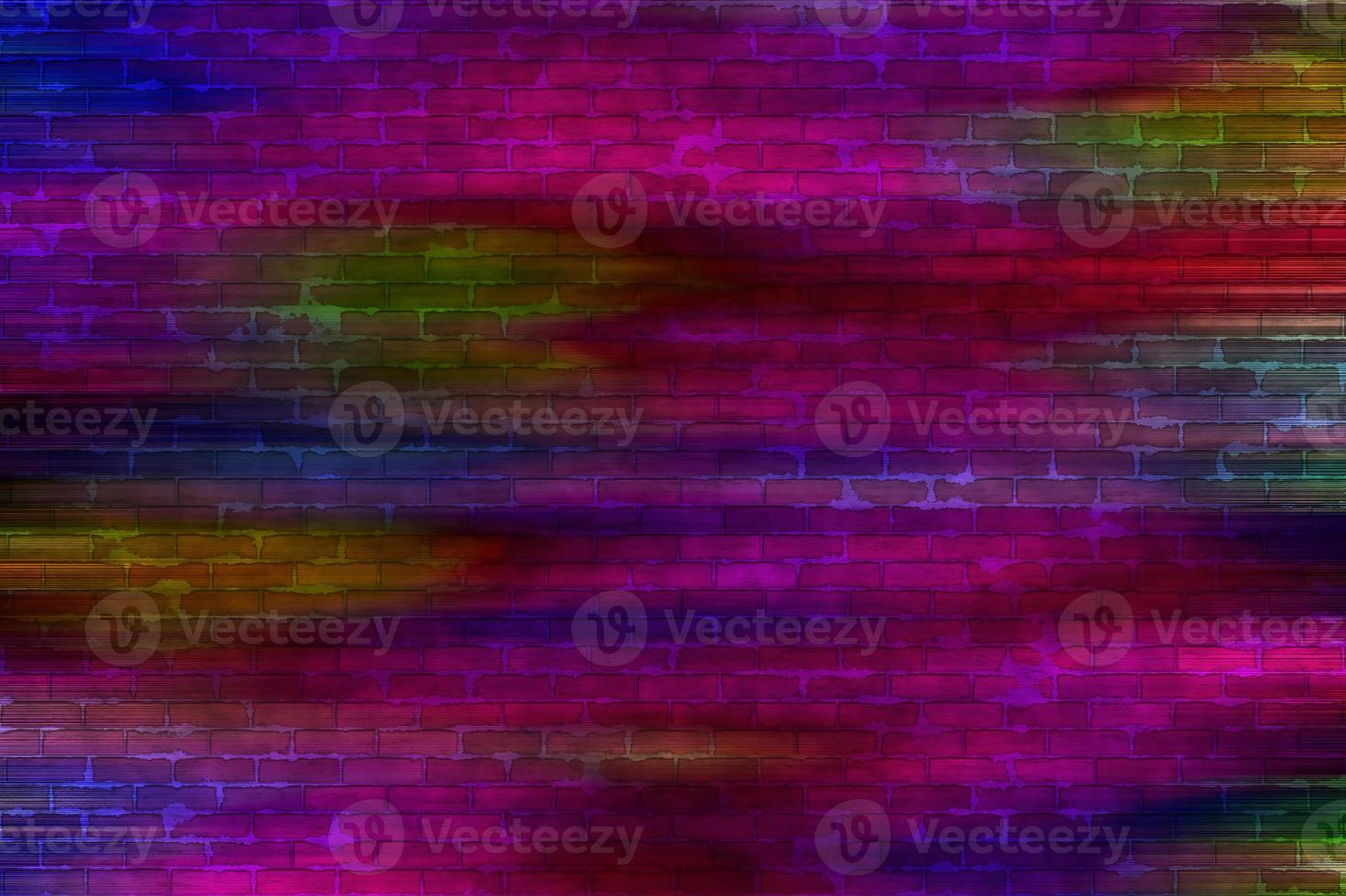 Abstract multicolor brick texture,Digital painted brick background photo