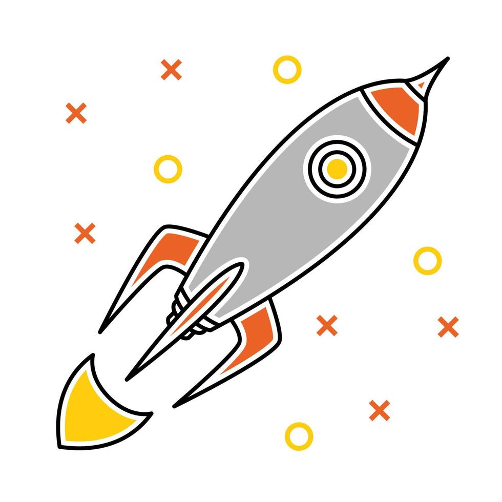 Spaceship icon, suitable for a wide range of digital creative projects. vector