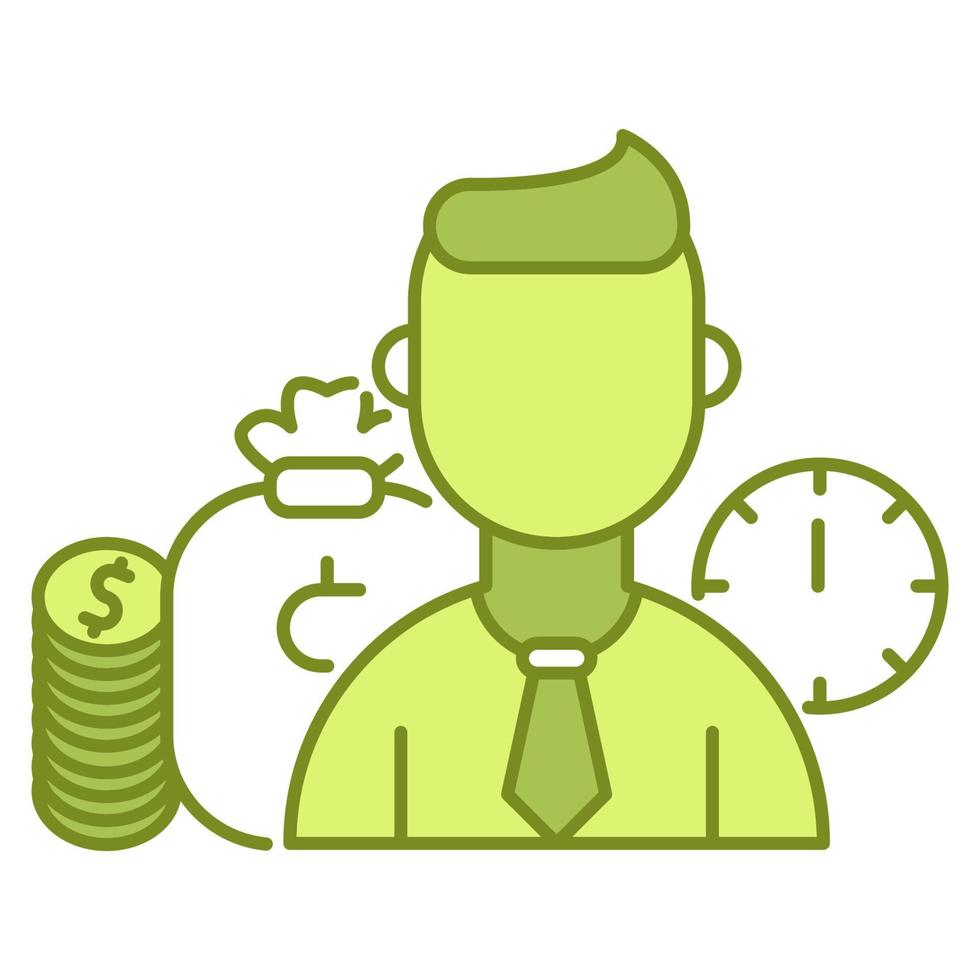 employee wages icon, suitable for a wide range of digital creative projects. vector