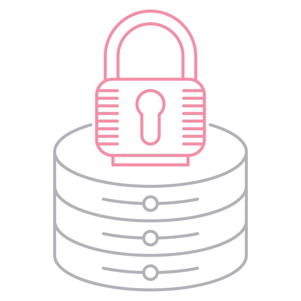 Server protection icon, suitable for a wide range of digital creative projects. vector