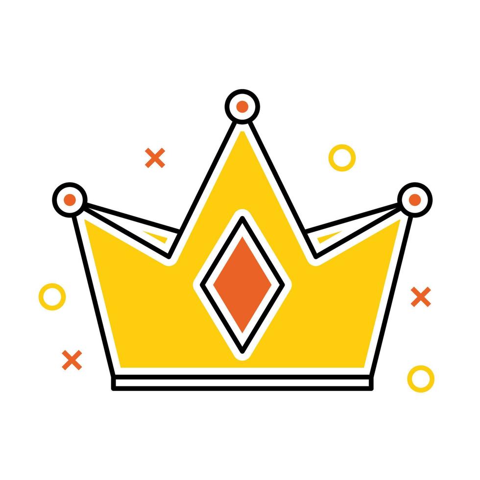 crown icon, suitable for a wide range of digital creative projects. vector