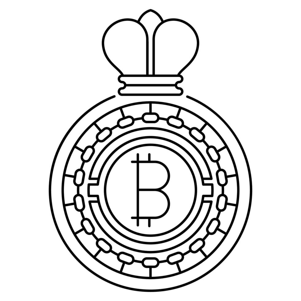 bitcoin power icon, suitable for a wide range of digital creative projects. vector