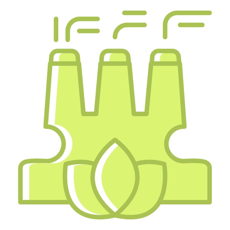 Green factory icon, suitable for a wide range of digital creative projects. vector