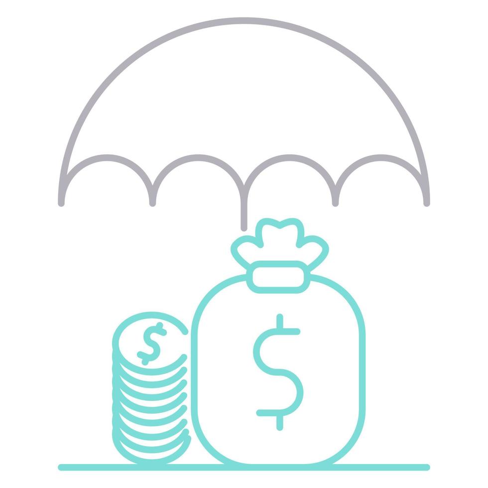 funds protection icon, suitable for a wide range of digital creative projects. vector