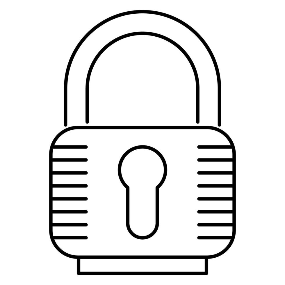 Padlock icon, suitable for a wide range of digital creative projects. vector