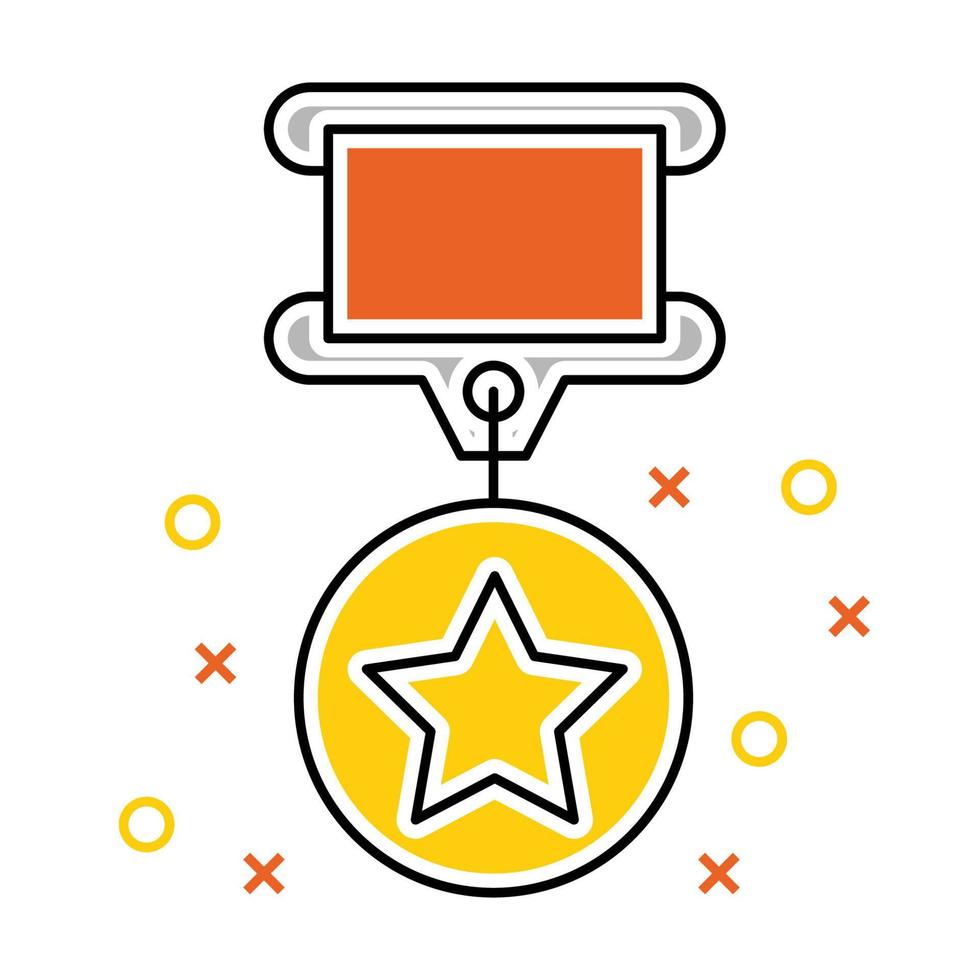 Winner medal icon, suitable for a wide range of digital creative projects. vector