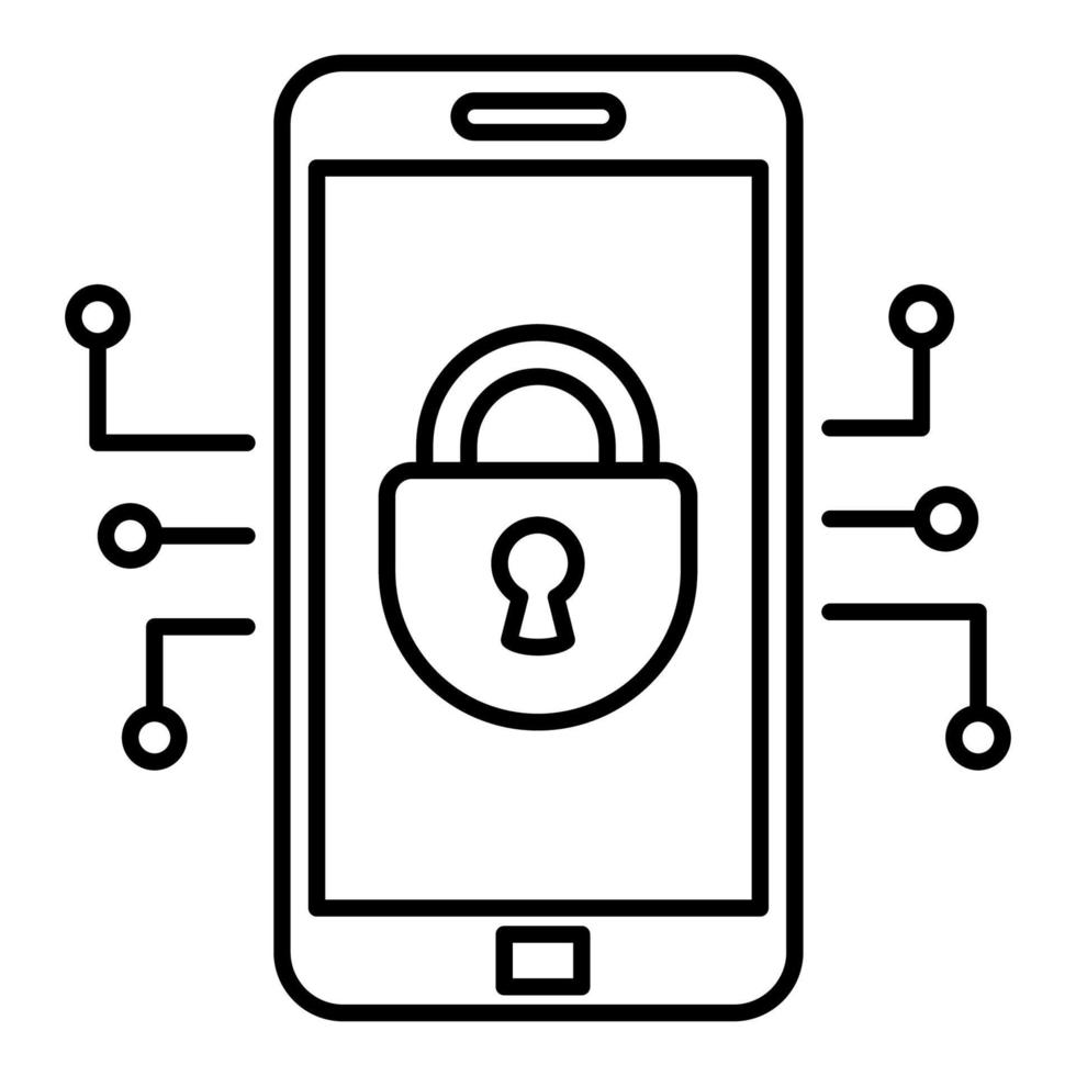 mobile security icon, suitable for a wide range of digital creative projects. vector
