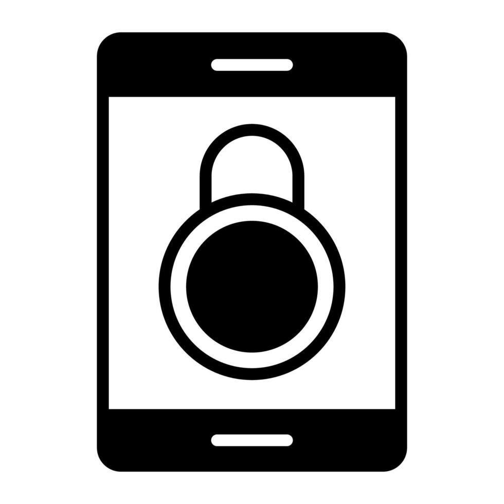 smartphone lock icon, suitable for a wide range of digital creative projects. vector