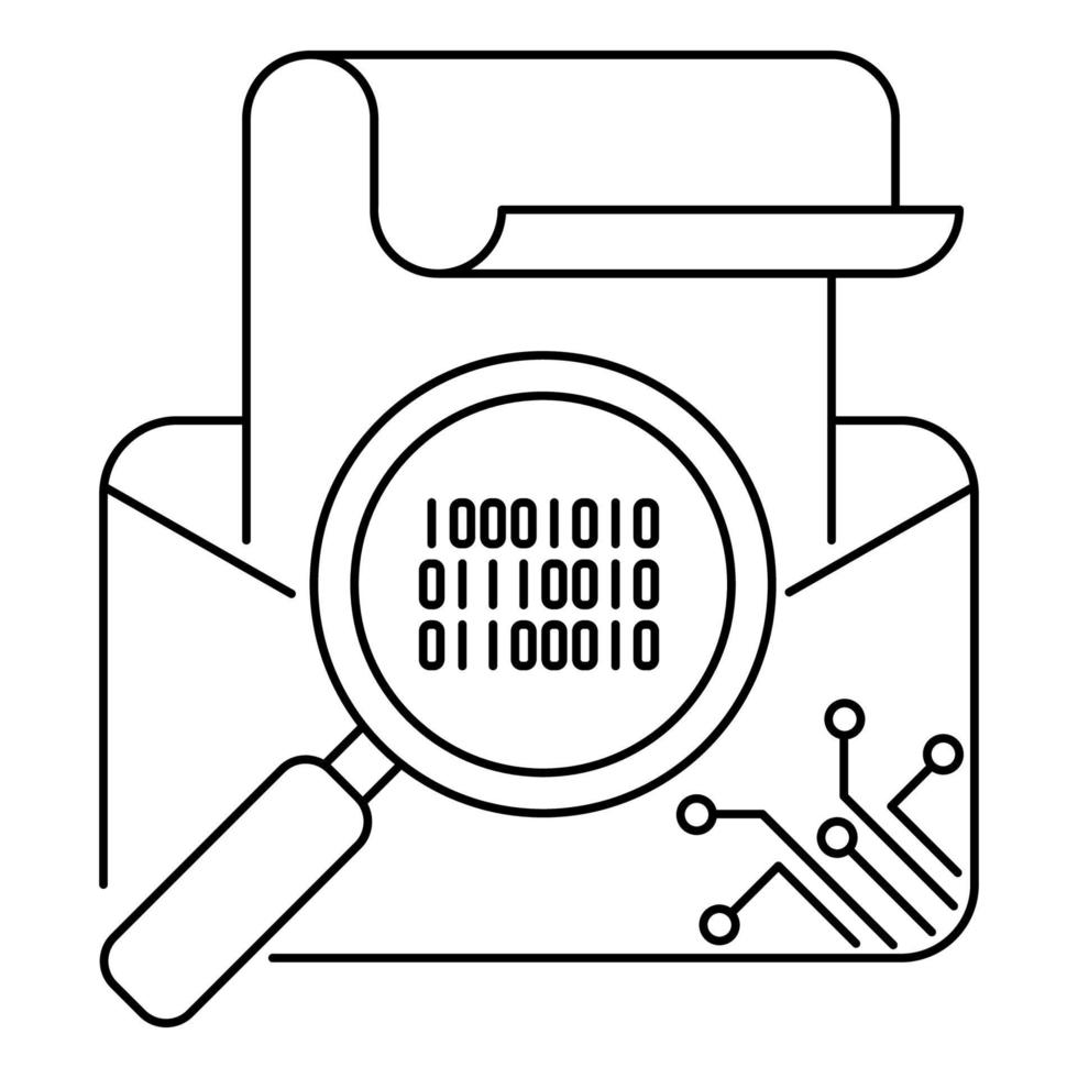 icono de búsqueda de correo electrónico, adecuado para una amplia gama de proyectos creativos digitales. vector