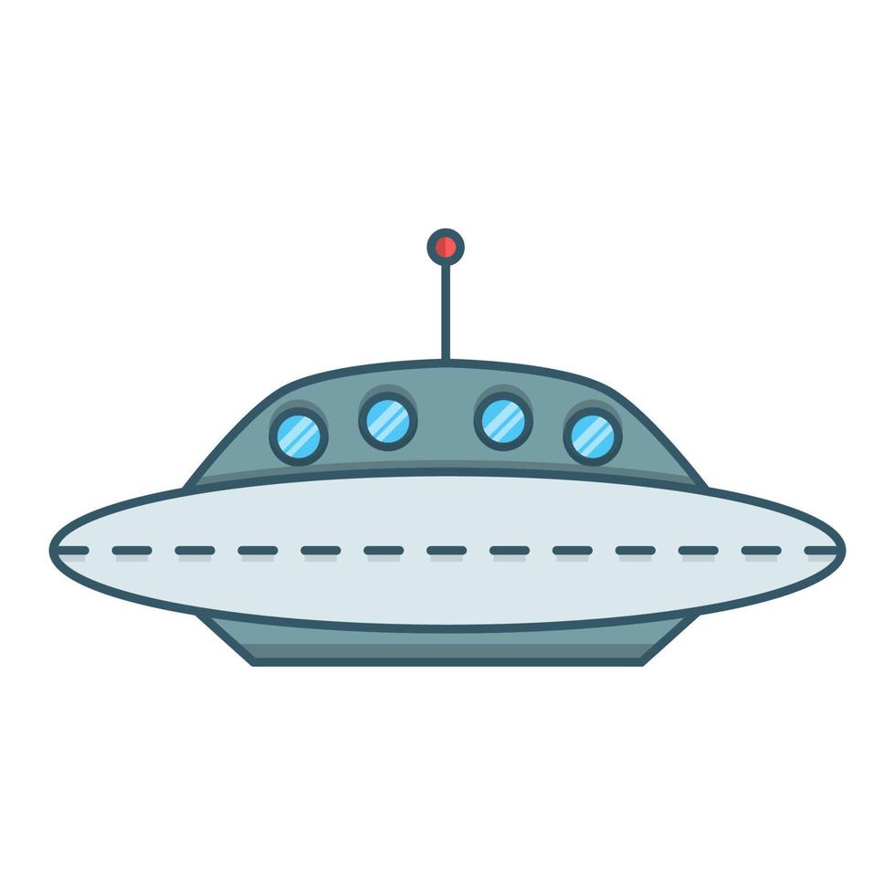 Vector icon concept of space ship. Modern illustration for web.
