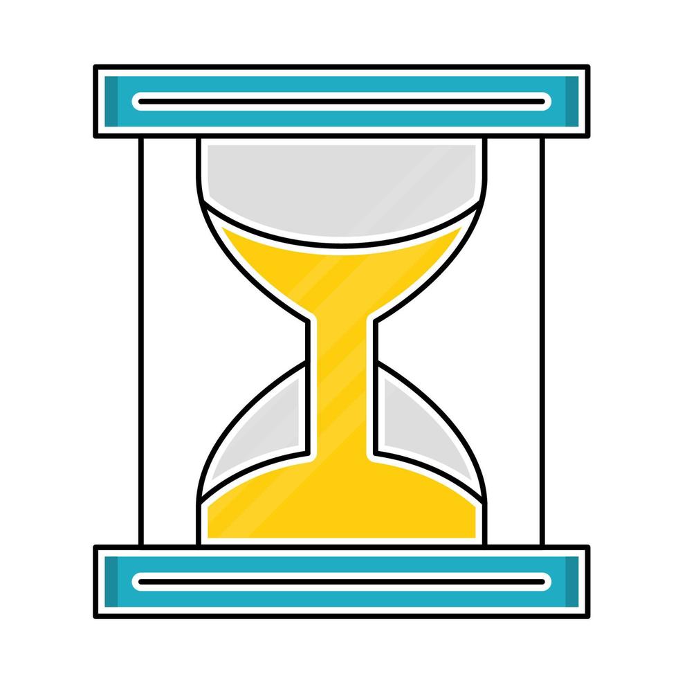 icono de reloj de arena, adecuado para una amplia gama de proyectos creativos digitales. vector