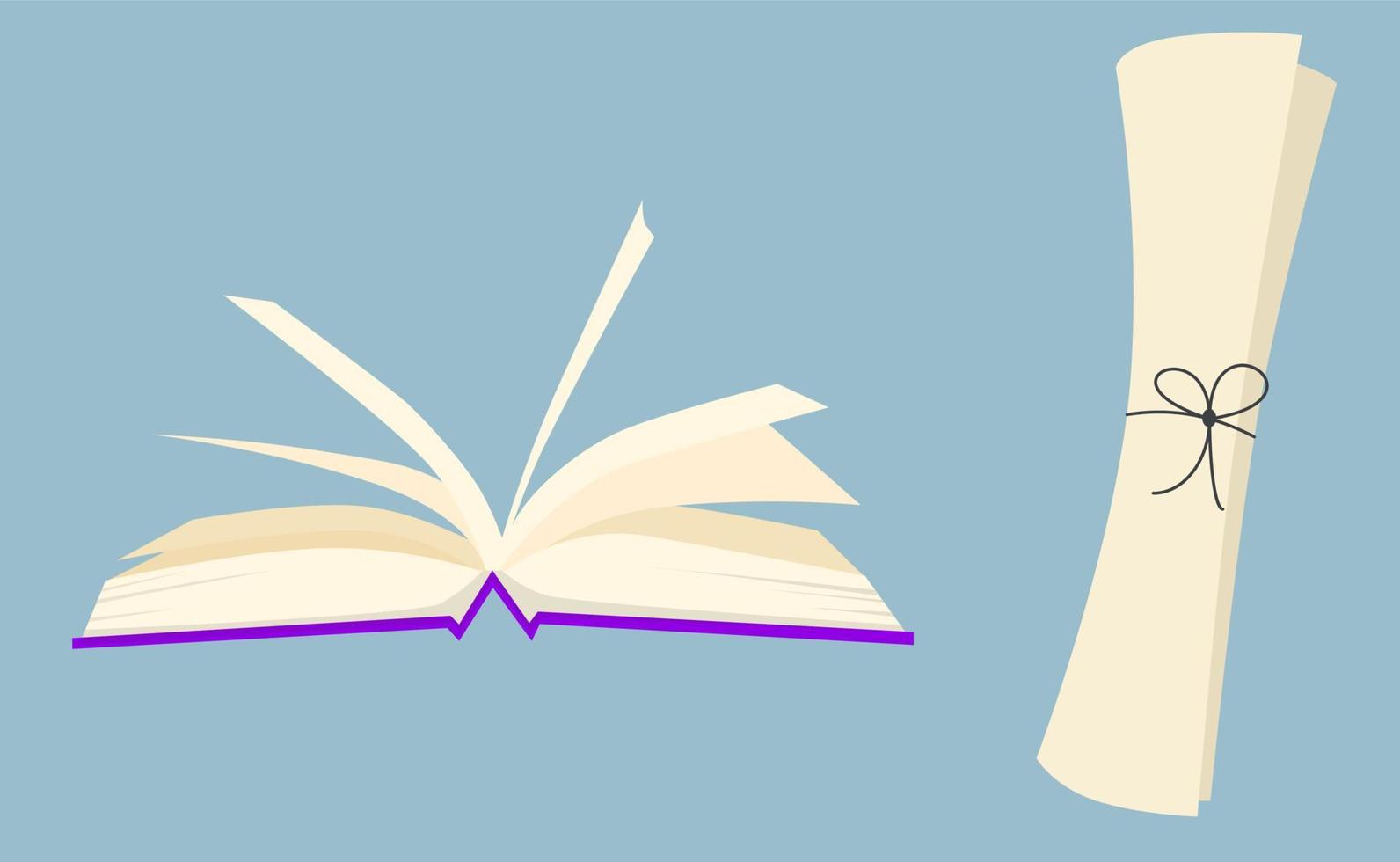 roll of paper, wide, book, knowledge and education, paper vector